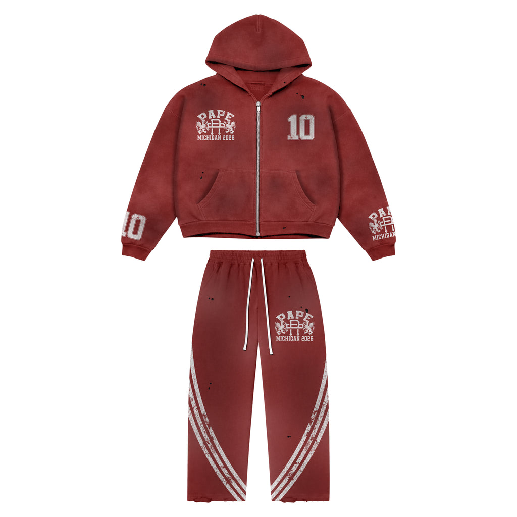 NPM “PAPE” Spring jogging fits (red)