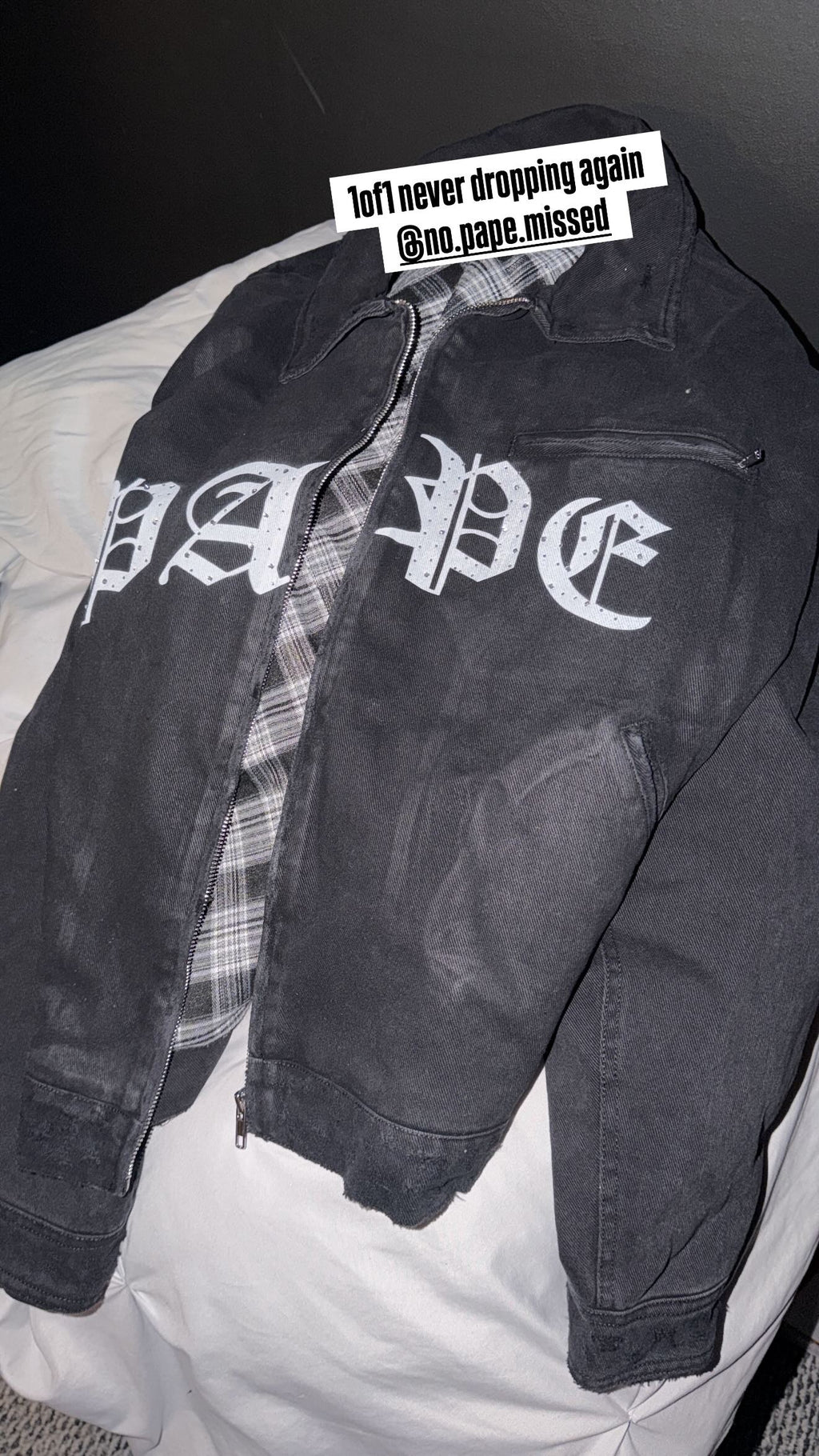 NPM “PAPE” Rhinestone Vintage Jackets (black)