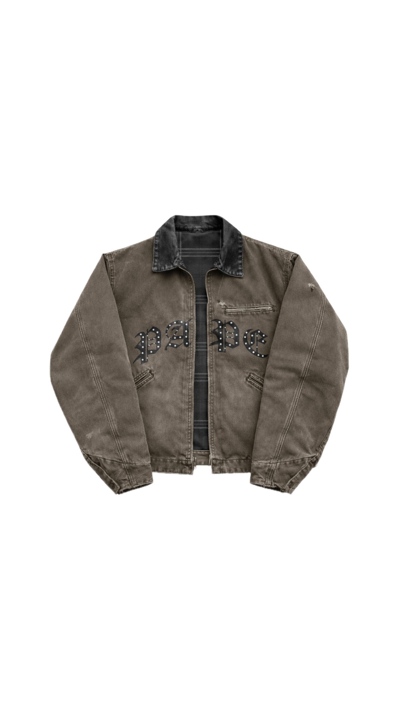 NPM “PAPE” Rhinestone Vintage Jackets (brown)